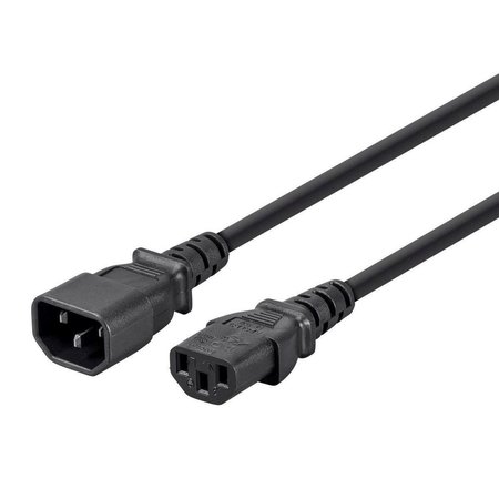 MONOPRICE Extension Cord - IEC 60320 C14 to IEC 60320 C13_ 16AWG_ 13A_ 3-Prong_ 40106